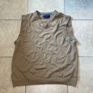 beige saddlebred sweater vest